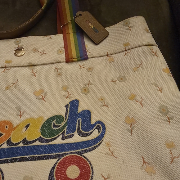 Coach Tote Bag with Rainbow Handles - Picture 9 of 13